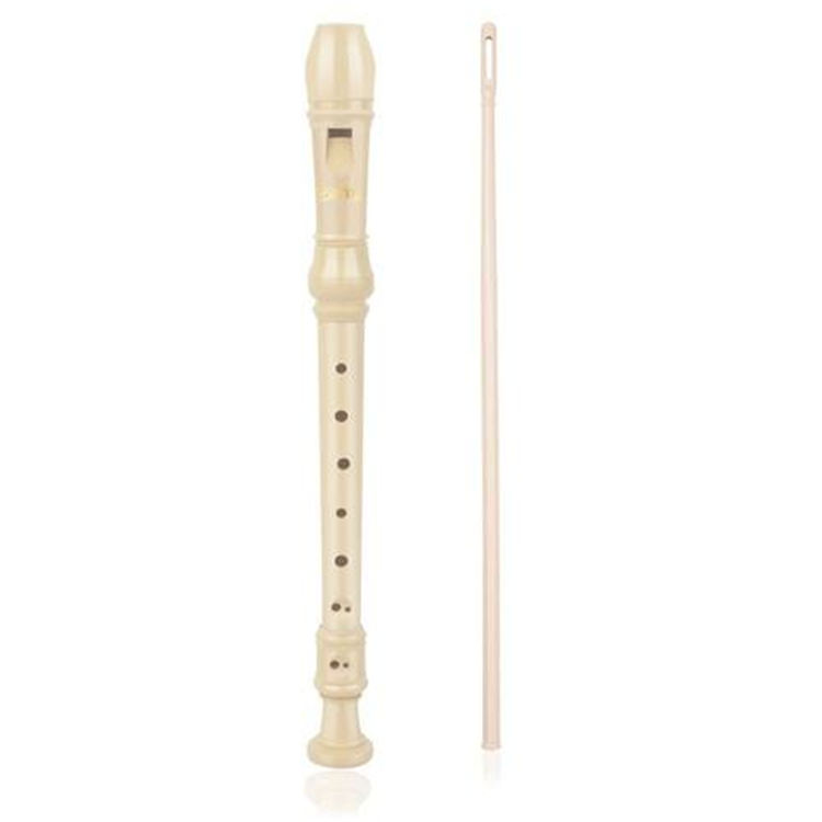 Soprano Descant Recorder 8穴、クリーニングロッドケース付き